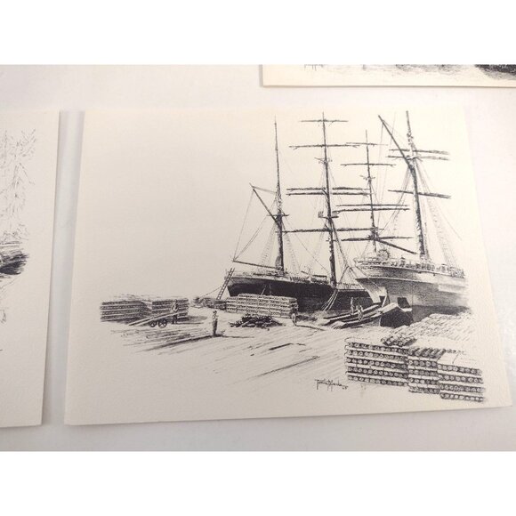 8 Hasty Note Cards Canadian Historical Drawings Art Prints Tonia Marks 1960s - Picture 9 of 13